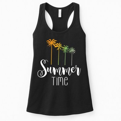 Summer Time Palm Tree Womens Tank Top