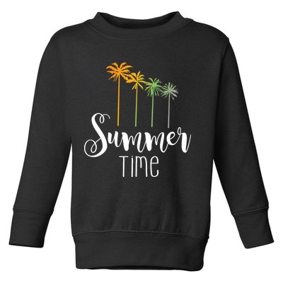 Summer Time Palm Tree Toddler Sweatshirt