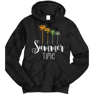 Summer Time Palm Tree Tie Dye Hoodie
