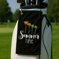 Summer Time Palm Tree Golf Towel