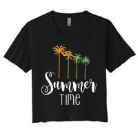 Summer Time Palm Tree Crop Top