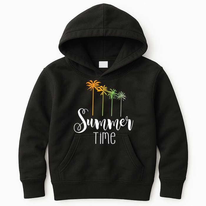 Summer Time Palm Tree Kids Hoodie