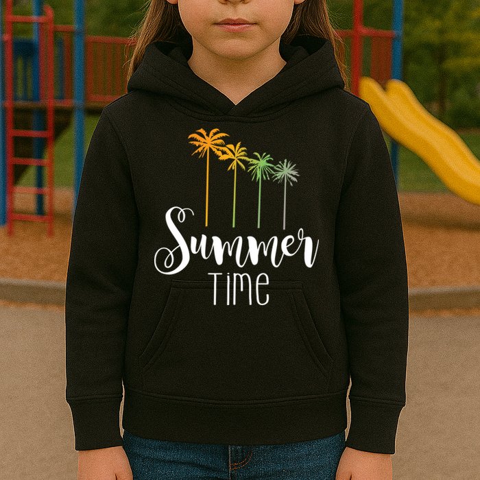 Summer Time Palm Tree Kids Hoodie