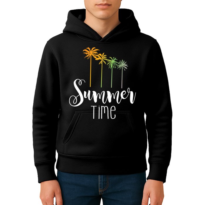 Summer Time Palm Tree Kids Hoodie