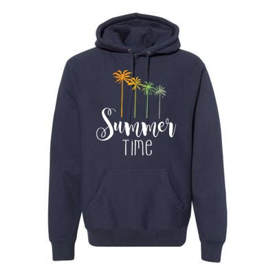 Summer Time Palm Tree Premium Hoodie