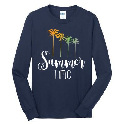 Summer Time Palm Tree Tall Long Sleeve T-Shirt