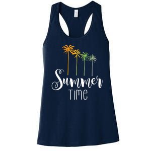 Summer Time Palm Tree Women's Racerback Tank