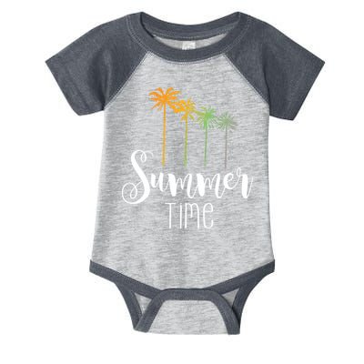Summer Time Palm Tree Infant Baby Jersey Bodysuit