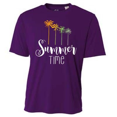 Summer Time Palm Tree Cooling Performance Crew T-Shirt