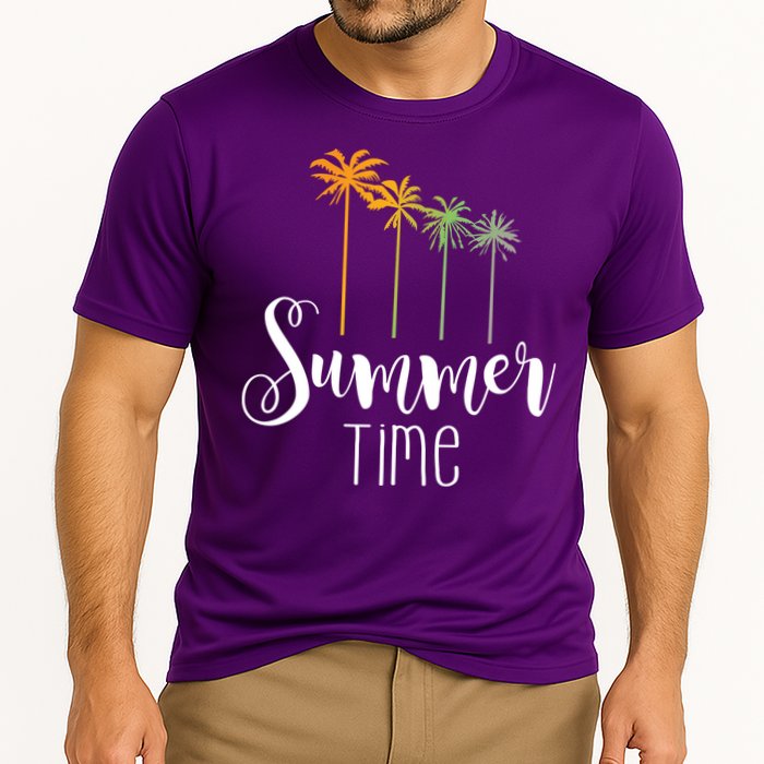 Summer Time Palm Tree Performance Shirt