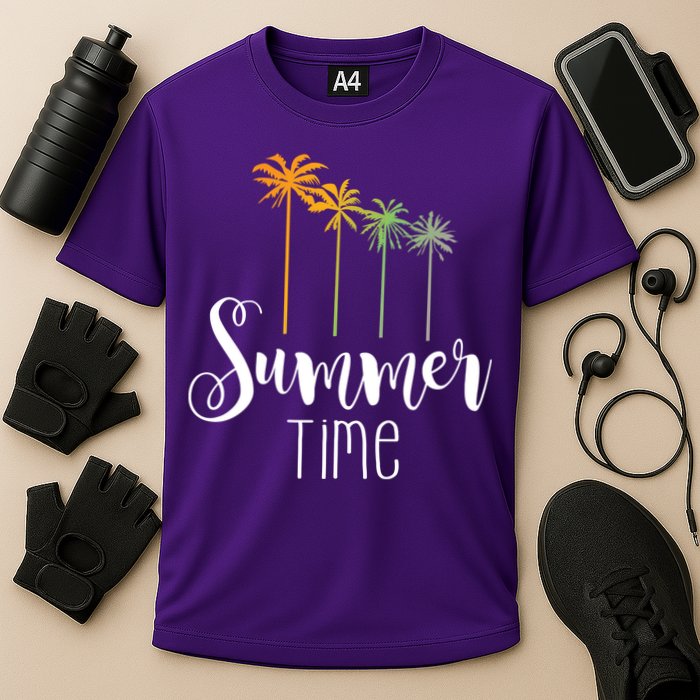 Summer Time Palm Tree Performance Shirt