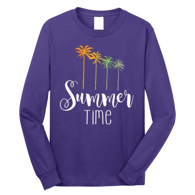 Summer Time Palm Tree Long Sleeve Shirt