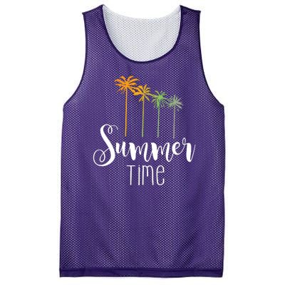 Summer Time Palm Tree Mesh Reversible Basketball Jersey Tank