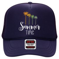 Summer Time Palm Tree Trucker Hat