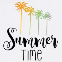 Summer Time Palm Tree Garment-Dyed Sweatshirt