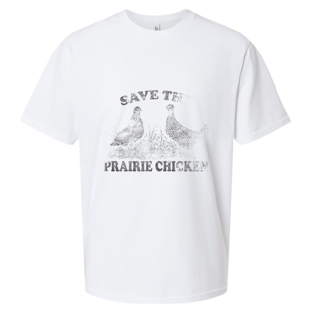Save The Prairie Chicken Apparel Vintage Conservation Sueded Cloud Jersey T-Shirt
