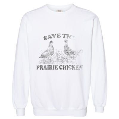 Save The Prairie Chicken Apparel Vintage Conservation Garment-Dyed Sweatshirt