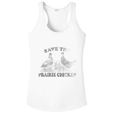 Save The Prairie Chicken Apparel Vintage Conservation Ladies PosiCharge Competitor Racerback Tank