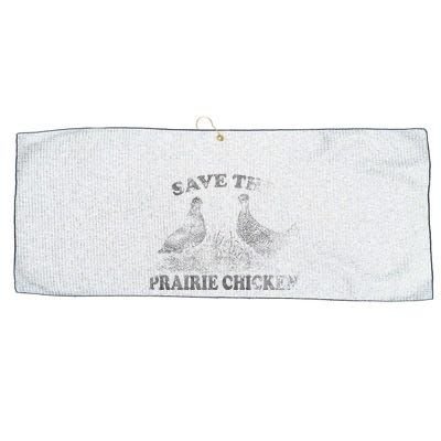 Save The Prairie Chicken Apparel Vintage Conservation Large Microfiber Waffle Golf Towel