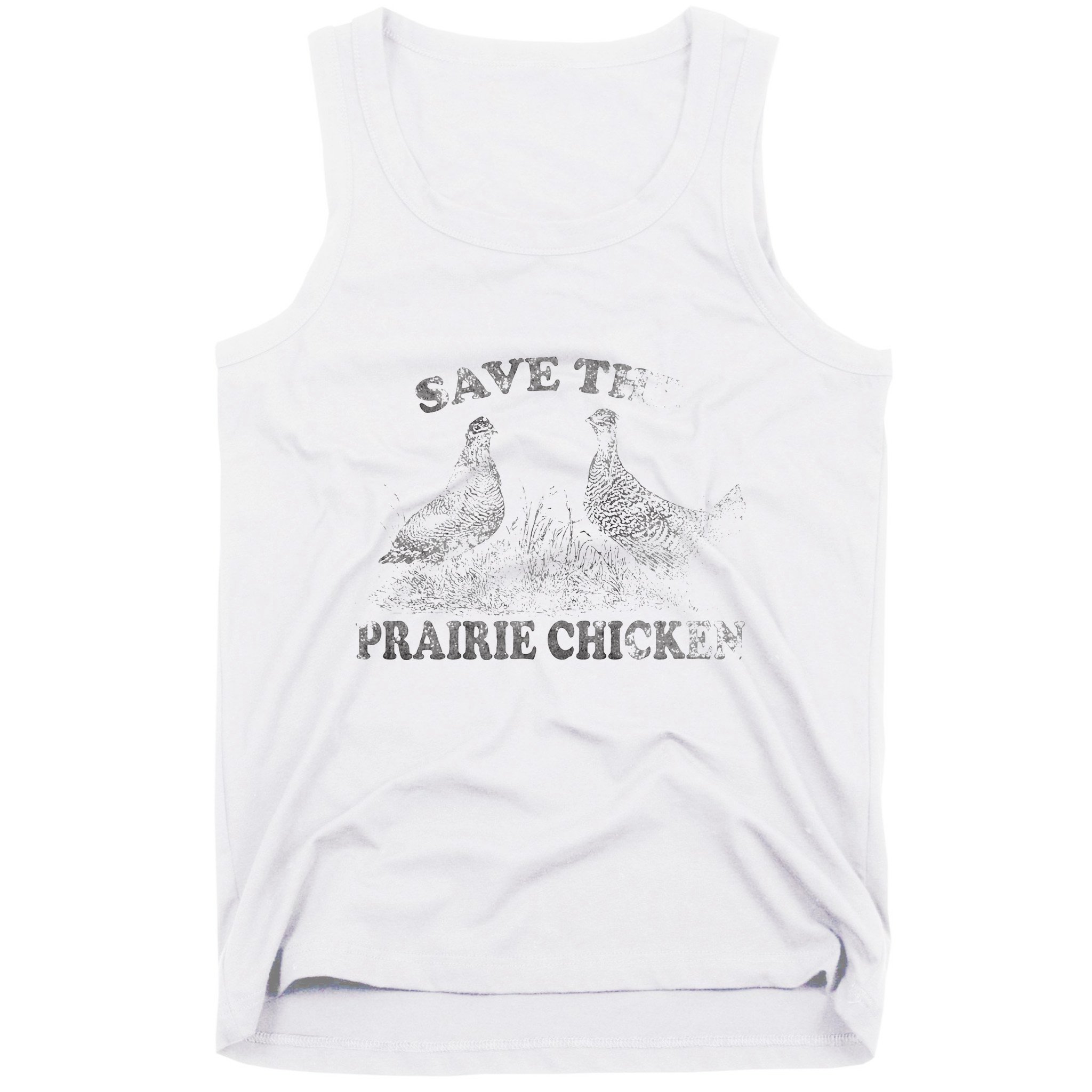 Save The Prairie Chicken Apparel Vintage Conservation Tank Top