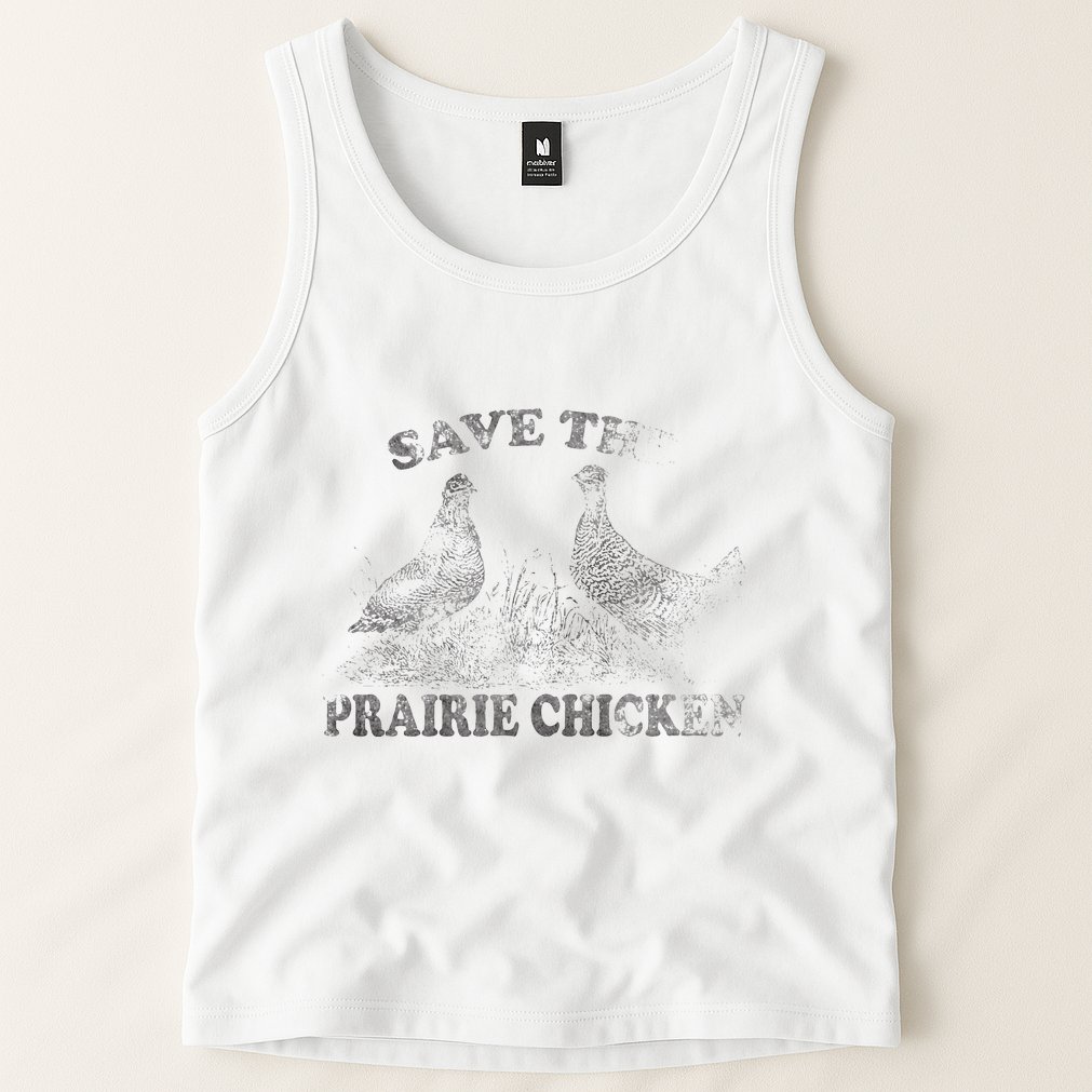Save The Prairie Chicken Apparel Vintage Conservation Tank Top