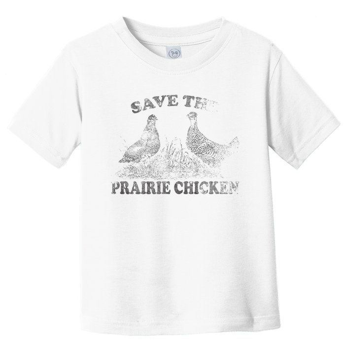 Save The Prairie Chicken Apparel Vintage Conservation Toddler T-Shirt