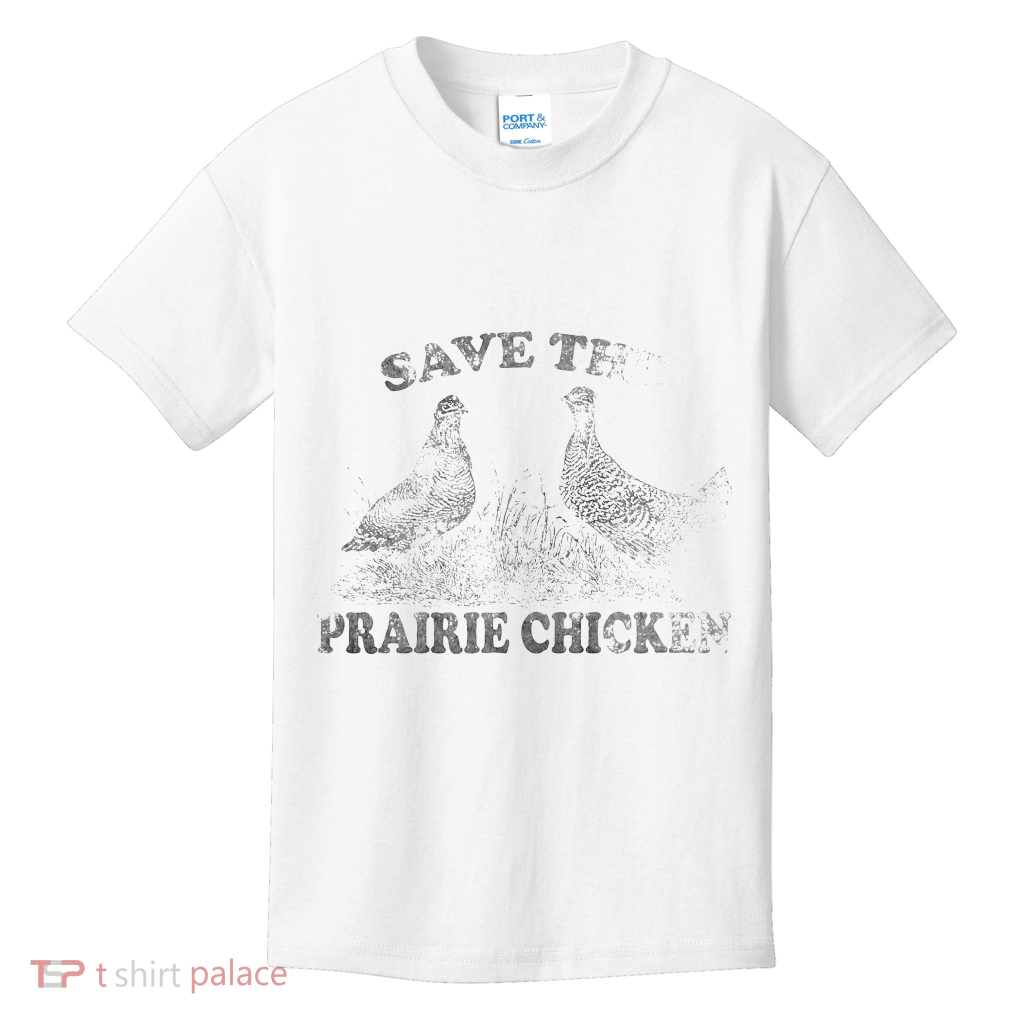 Save The Prairie Chicken Apparel Vintage Conservation Kids T-Shirt