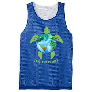 Save The Planet Earth Sea Turtle Earth Day Save Earth Funny Gift Mesh Reversible Basketball Jersey Tank