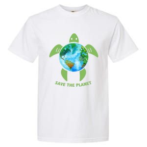 Save The Planet Earth Sea Turtle Earth Day Save Earth Funny Gift Garment-Dyed Heavyweight T-Shirt