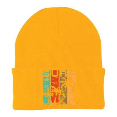 Surf Tropical Palm Tree Retro Vintage Knit Cap Winter Beanie