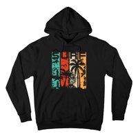 Surf Tropical Palm Tree Retro Vintage Hoodie