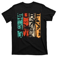 Surf Tropical Palm Tree Retro Vintage T-Shirt