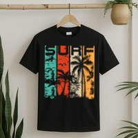 Surf Tropical Palm Tree Retro Vintage T-Shirt
