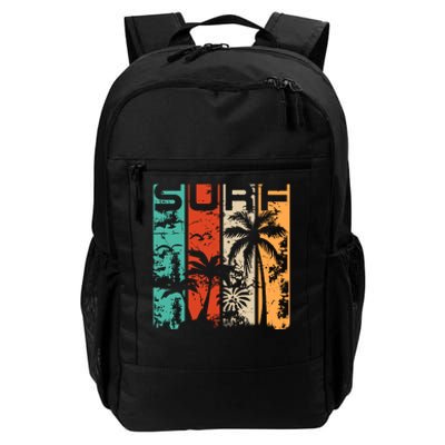 Surf Tropical Palm Tree Retro Vintage Daily Commute Backpack