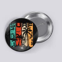 Surf Tropical Palm Tree Retro Vintage Button