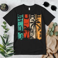 Surf Tropical Palm Tree Retro Vintage Premium T-Shirt