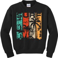 Surf Tropical Palm Tree Retro Vintage Kids Sweatshirt