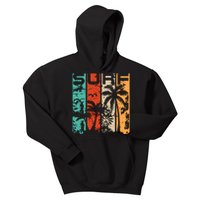 Surf Tropical Palm Tree Retro Vintage Kids Hoodie