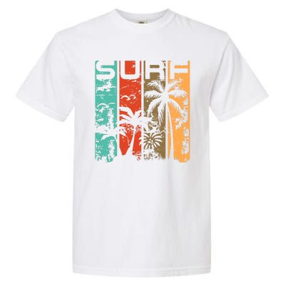 Surf Tropical Palm Tree Retro Vintage Garment-Dyed Heavyweight T-Shirt