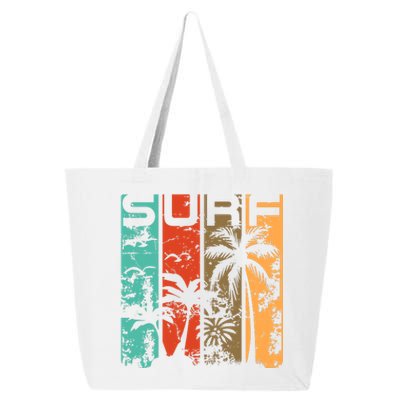 Surf Tropical Palm Tree Retro Vintage 25L Jumbo Tote