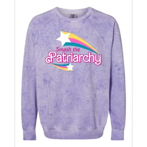 Smash The Patriarchy Feminism Colorblast Crewneck Sweatshirt