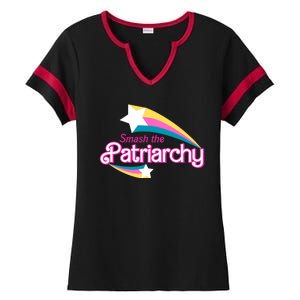 Smash The Patriarchy Feminism Ladies Halftime Notch Neck Tee