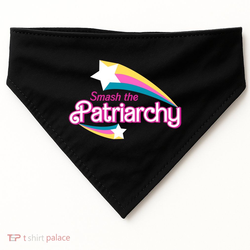Smash The Patriarchy Feminism USA-Made Doggie Bandana