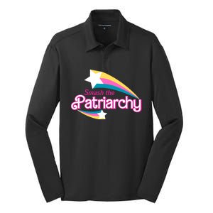 Smash The Patriarchy Feminism Silk Touch Performance Long Sleeve Polo