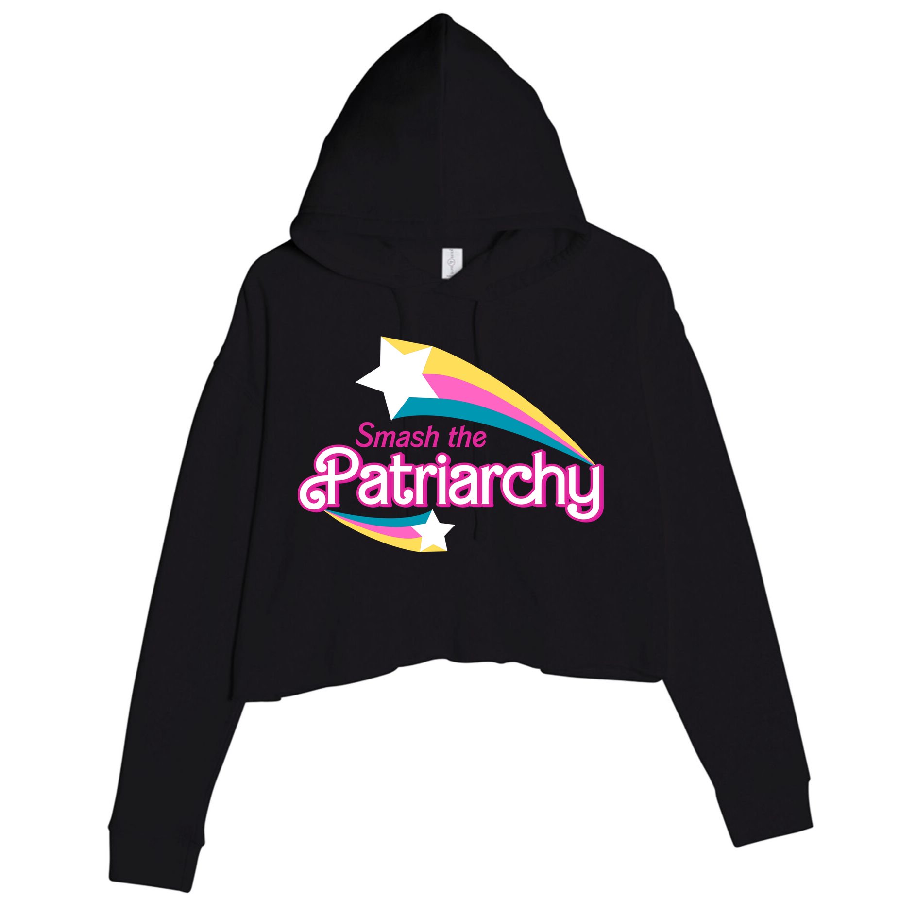 Smash The Patriarchy Feminism Crop Fleece Hoodie