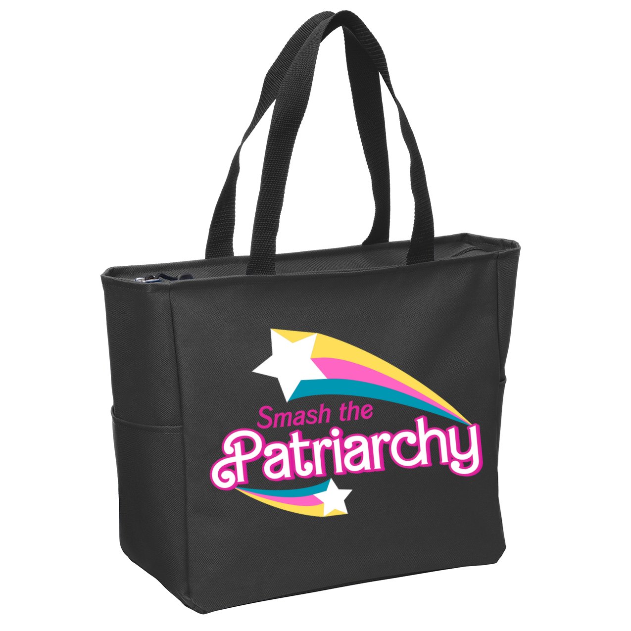 Smash The Patriarchy Feminism Zip Tote Bag