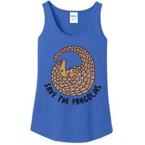 Save The Pangolins Gift Wildlife Conservation Gift Ladies Essential Tank