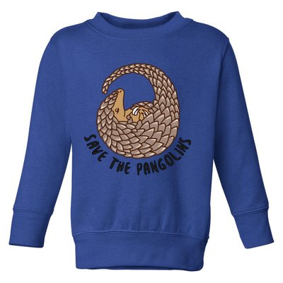 Save The Pangolins Gift Wildlife Conservation Gift Toddler Sweatshirt