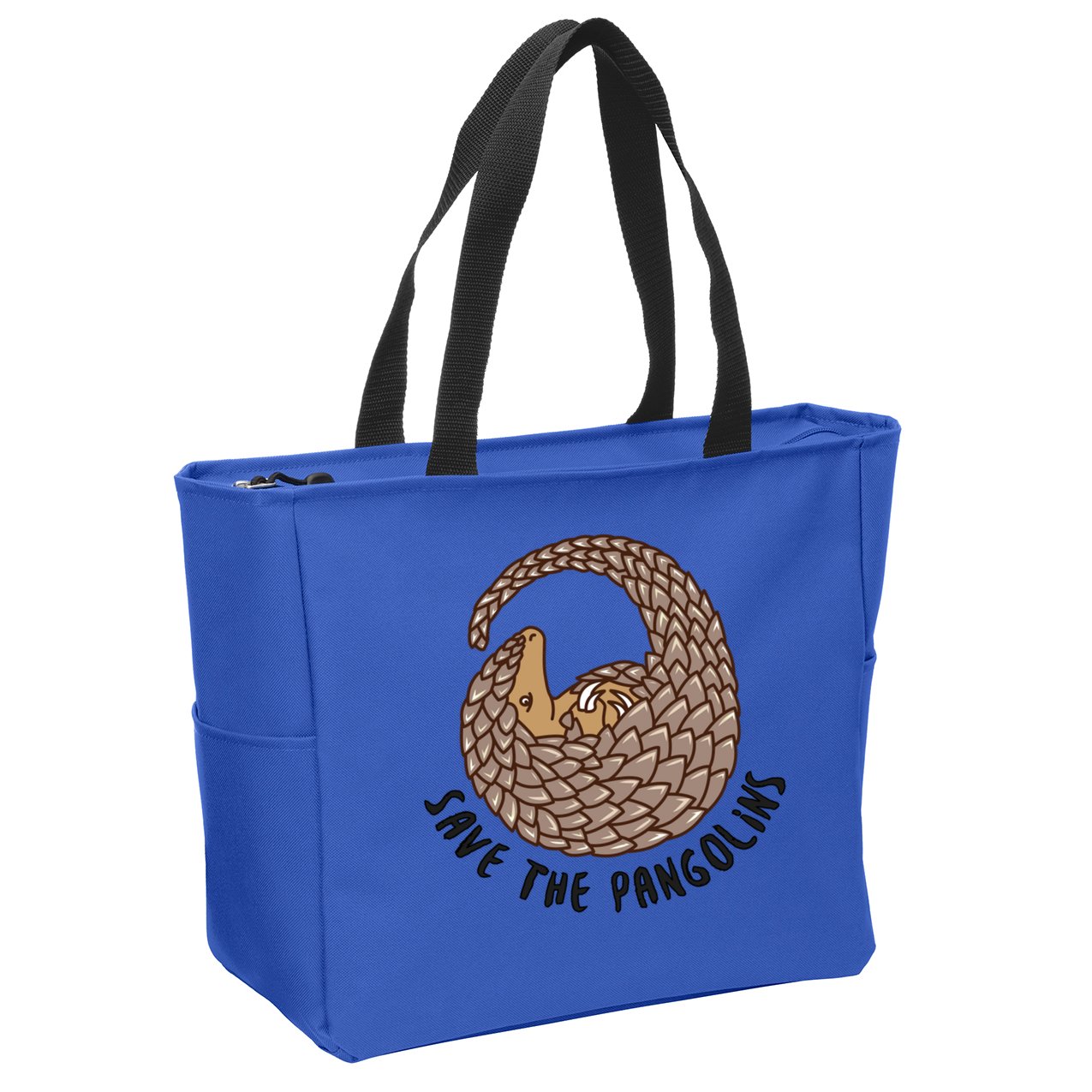 Save The Pangolins Gift Wildlife Conservation Gift Zip Tote Bag