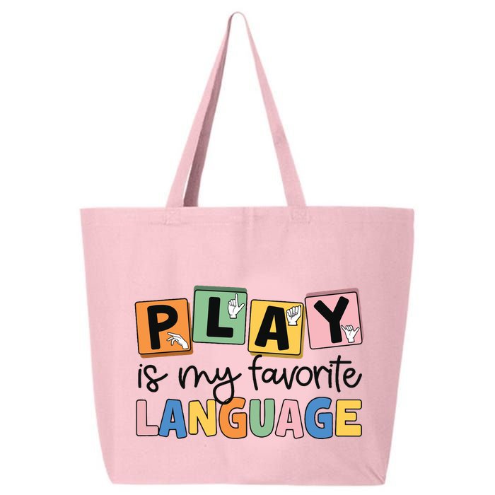 Speech Therapy Play Is My Favorite Language Slp 25L Jumbo Tote